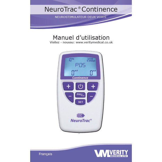 Manuel d'utilisation Neurotrac Continence