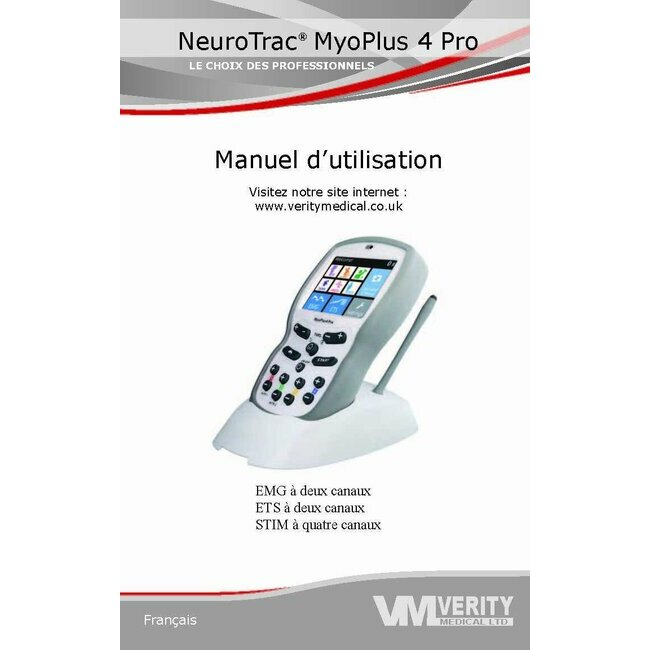 Manuel d'utilisation Neurotrac MyoPlus 4 PRO